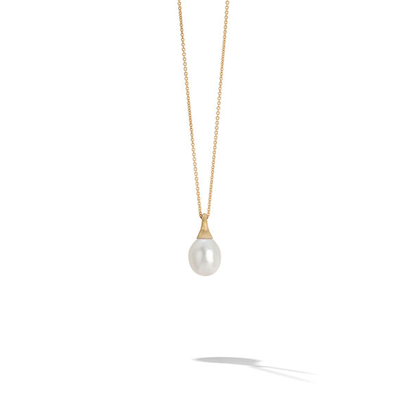 Africa Yellow Gold and Pearl Pendant